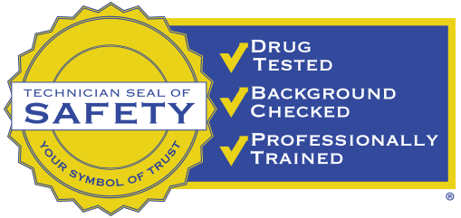 Technician seal of safety logo